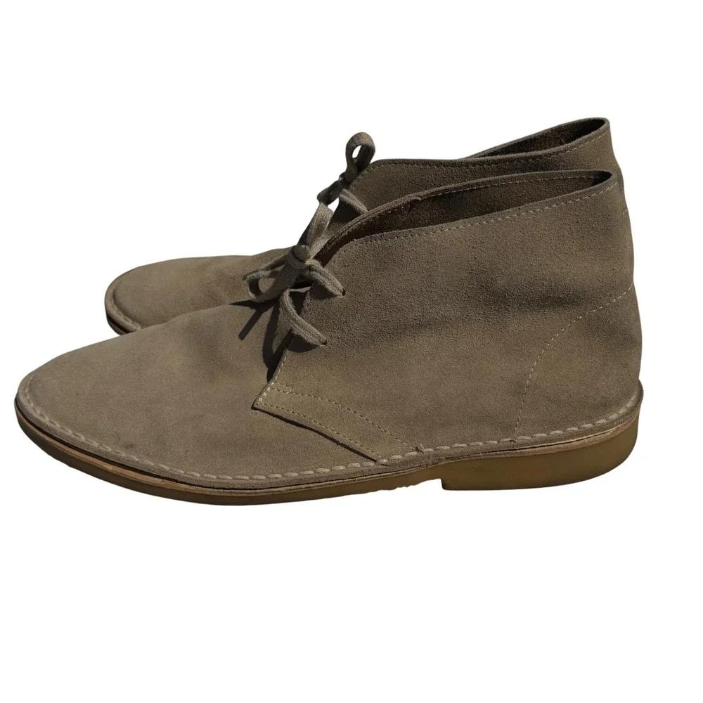 Saks Fifth Avenue Desert Boots Mens 10 Tan Good Suede Chukka Crepe Sole Bin D